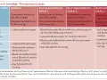 Tabelle mit Blutdruckwerten, Risikofaktoren und Therapieprinzipien für Bluthochdruck.