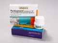 Packungen mit Pantoprazol und Omeprazol-Tabletten gegen Sodbrennen.