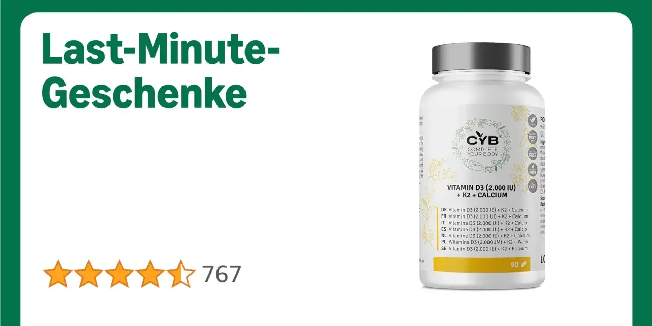 Vitamin D3 & Calcium: Synergie für Knochen, Immunsystem & mehr